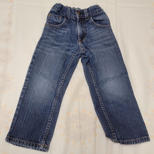 Wrangler Boys Adjustable Waist Jeans sz 4 Regular Dark Blue - Picture 1 of 5