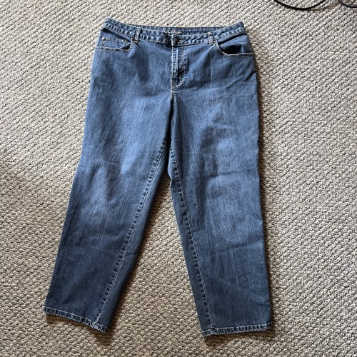 LA Blues Jeans Damen 18Wp Blau Denim Hose Straight Leg Ladies Plus VINTAGE