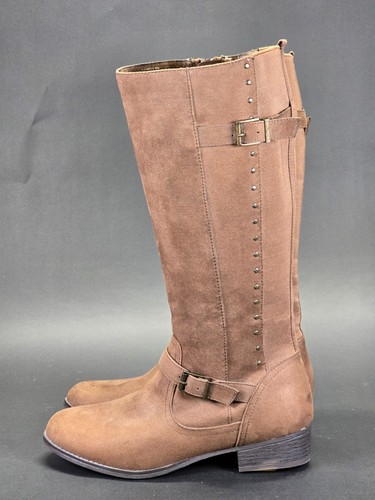 MIA Amore "Luise" Women's Knee High Riding Boots, Faux Suede, Size 10W - Picture 8 of 20