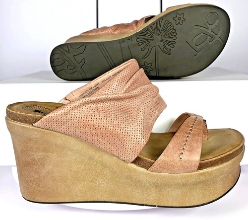 OTBT Damen-Riemensandale Heckklappe warm rosa Leder Plateau Keilabsatz Kork, 9M NEU - Bild 21 von 24