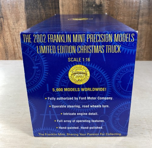 BOX ONLY - box for 2002 Franklin Mint Precision Models Christmas Truck  NO TRUCK - Picture 5 of 11