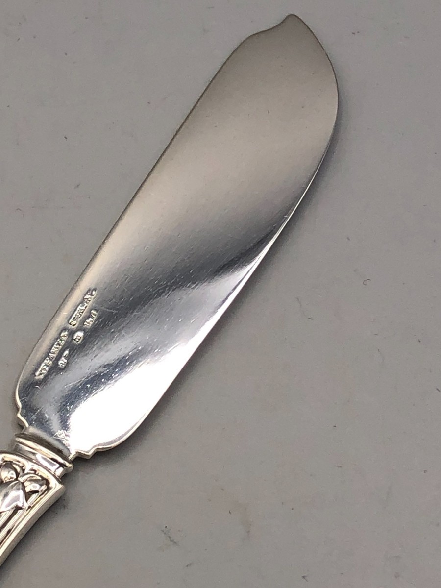 Audubon by Tiffany Sterling Silver individual Fish / Butter Knife Audubon by Tiffany Sterling Silver individual Fish / Butter Knife