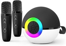 Mini Karaoke Port til con Bluetooth y LED, Micr fono para Ni os y Adultos