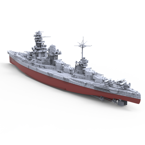 SSMODEL SSC1250701S 1/1250 kit modellino militare IJN Ise 1941 scafo completo - Foto 2 di 3