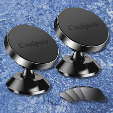   2-PACK  Magnetic phone holder for car,  Super Strong Magnet   with 4 Metal...