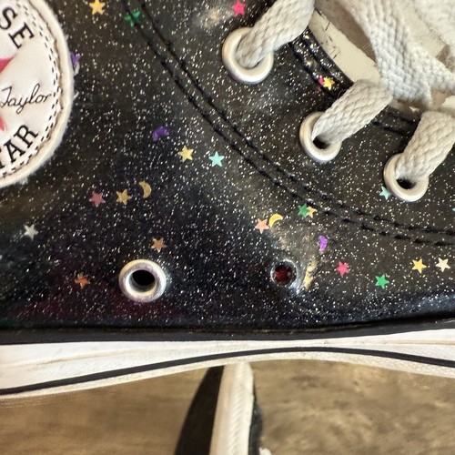 Converse All Star Galaxy Glimmer High Top Sneaker Mädchen Kinder Gr. 2 Schwarz Multi - Bild 12 von 13