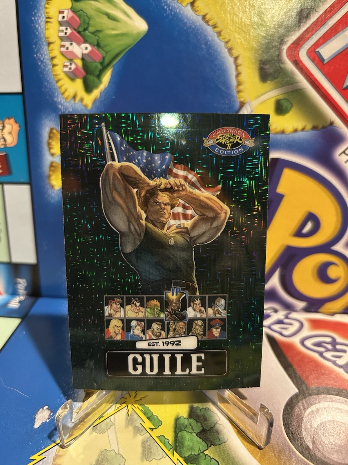 Street Fighter 2: Champion Edition PSA Magazine Promo Guile Green /100 35/100