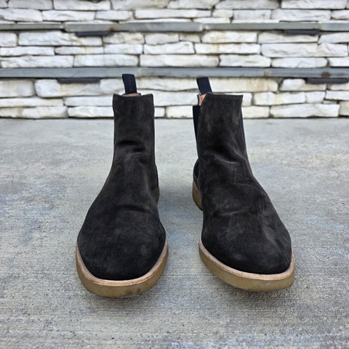 New Republic Black Suede Chelsea Boots Size 13 Leather Lined Casual Dress Shoes - Picture 4 of 10