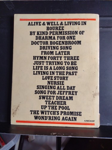 Jethro Tull Songbook Living in the Past Gitarre Klavier 1974 weise sehr gut - Bild 11 von 11