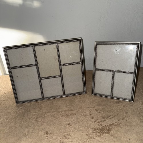 2 Burnes of Boston Silver Picture Frames Collages
