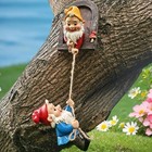 Garden Gnomes Statues Outdoor Decorative, Funny Art Yard Decor Sculpture Tree.