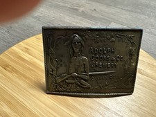 1970s Adolph Coors  Co. Brewery Belt Buckle   Golden, Co. Beer Adverti   Brass