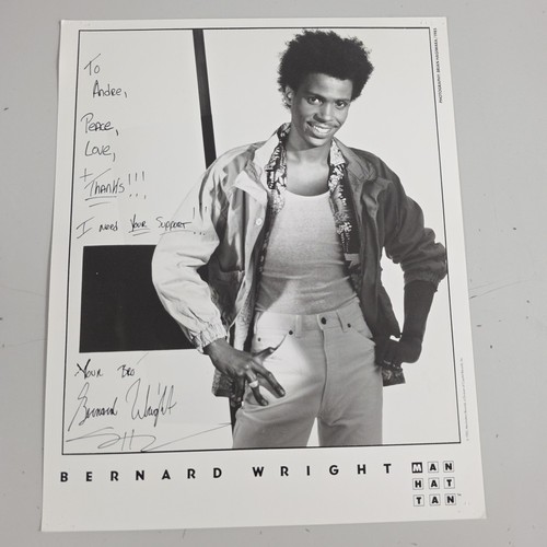 Signed BERNARD WRIGHT RARE 8x10 Autographed 1986 Manhattan Records Press Photo - Picture 1 of 3
