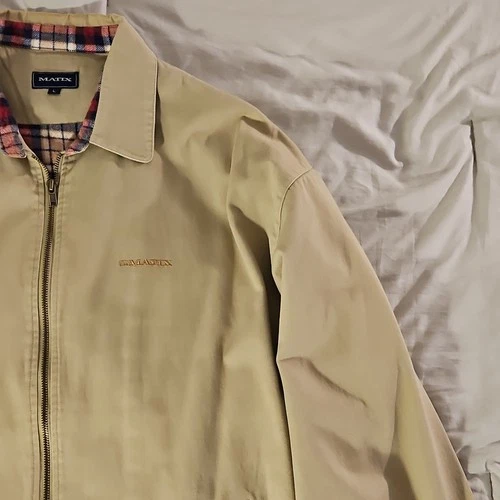 Vintage Y2k Skate Wear Matix Men's Beige Flannel Lined Jacket Twill Cotton L image 6