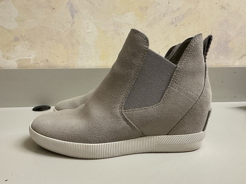 Sorel Out N About graue Damen-Slipper Keilabsatz-Bootie chromgrau 8,5 - Bild 6 von 9