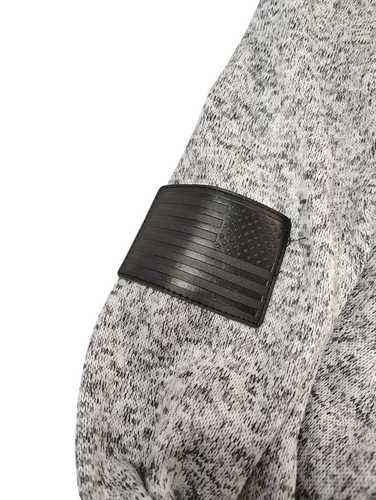 Grunt Style Fleece Jacket Men Large Military Tactical Full Zip Heather Gray - Picture 2 of 13