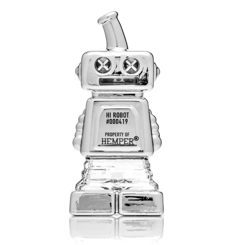 4.4” Hemper Hi-Robot Hand Pipe Hookah - Chrome Electroplated Body - New - Picture 2 of 5