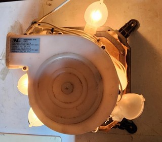 Used Gemmy Replacement YEF 80 Fan Airblown Inflatable Folding Legs Blower Motor