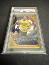 Topps Finest UCL 2021-22 Erling Haaland /50 Gold Refractor BVB PSA9