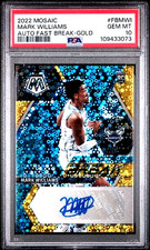 2022 MOSAIC AUTOGRAPHS MARK WILLIAMS ROOKIE GOLD AUTO PSA 10 POP 1 RC