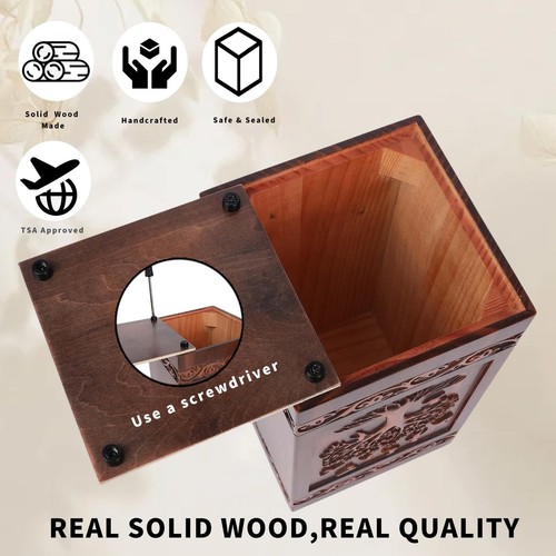 Wood Urns for Human Ashes Adult Male,Urn for Ashes for Women,Cremation Urns f... - Picture 6 of 6