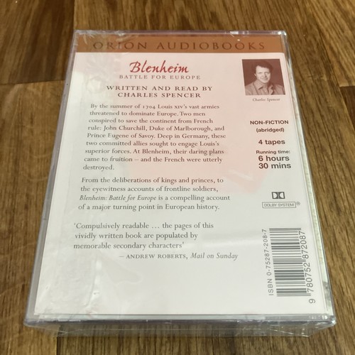 Blenheim Charles Spencer audiobook 4x audio cassettes sealed history Marlborough - Picture 4 of 5