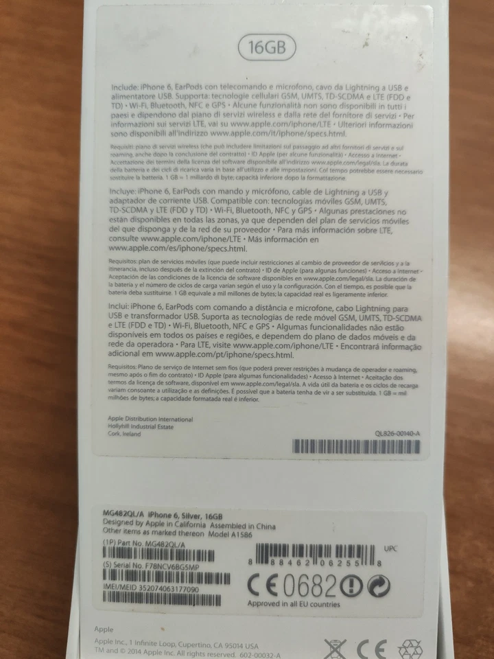 Iphone 6 con confezione originale e accessori come da foto (NO caricabatterie) - Immagine 2 di 3