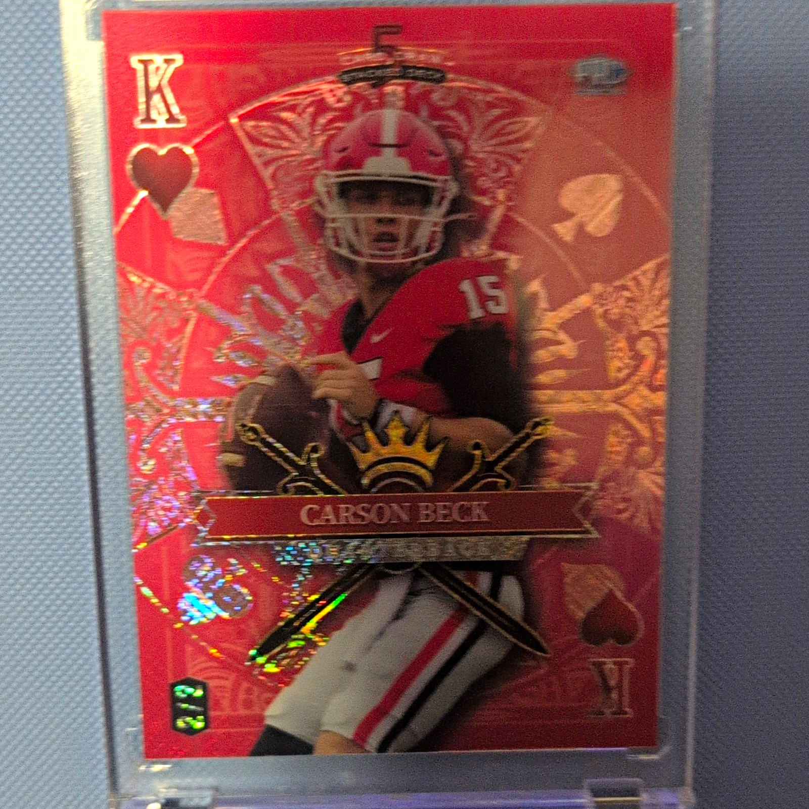 Wild Card 2023 5 Card Draw Stacked Deck Carson Beck Georgia Bulldogs Holo SD-CB