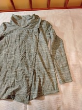 DANSKIN Cotton Poly spandex Blend Warm Workout Sweatshirt Long Sleeve Sz L