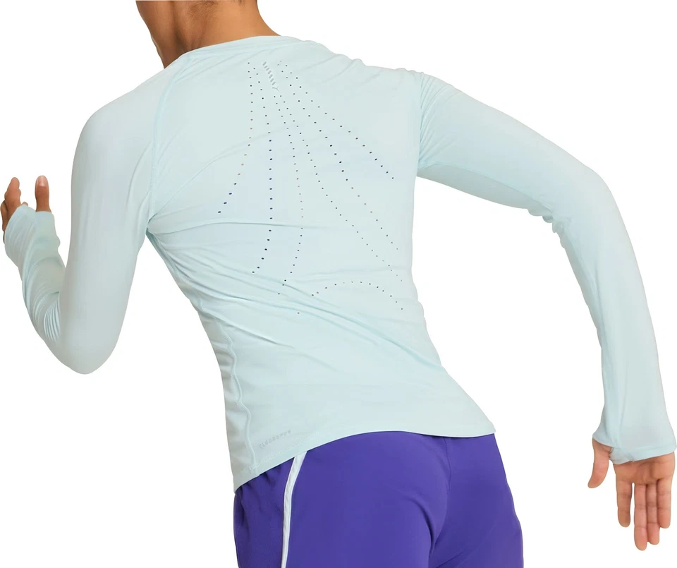 Camiseta para correr Puma Cloudspun para mujer azul manga larga correr que absorbe la humedad correr Foto 2 de 4