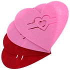 4pcs herzförmige Silberwaren Beutel Valentinstag Esstisch Besteckhalter