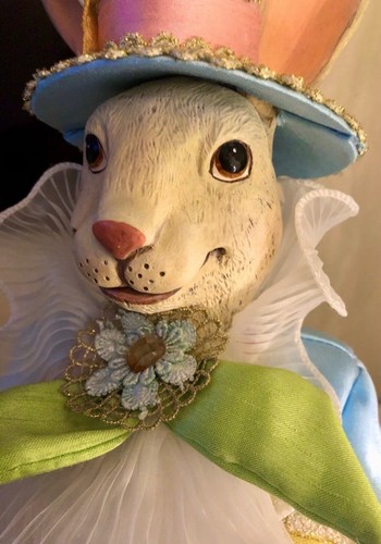 Katherines Collection Jeweled Victorian Girl Easter Bunny 35” NEW - Picture 9 of 12