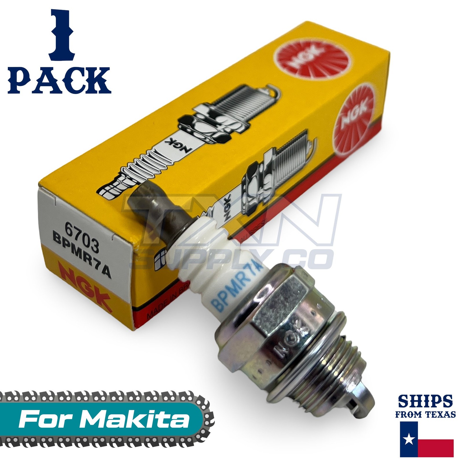 1 Pack NGK Spark Plug - For DCS7901H Makita Chainsaw