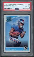 2018 Saquon Barkley Donruss Optic #156 Rated Rookie Card RC PSA 8. rookie card picture