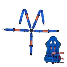 Yakitoko Universal 5 Point Safety Harness Set 2inch Fits Go Blue