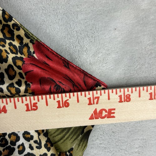 Vintage Satin Maxi Slip Dress Small Animal Print Floral Nightgown Y2K Going Out - Picture 2 of 5