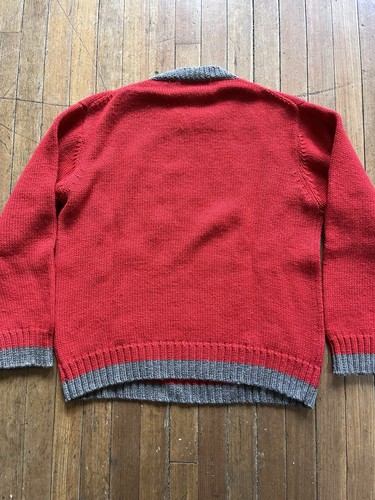 Vintage Marshall Field Wool Sweater Fisherman XL Picture Knit - Picture 2 of 5