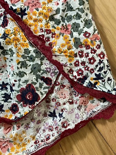 New Cynthia Rowley Babydoll SZ S Floral 2 PC. Shorts Top Pajamas Button up - Picture 6 of 14