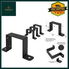 Secure U-Shaped Fence Panel Brackets for 89x89 mm Concrete Posts, 4 Pcs