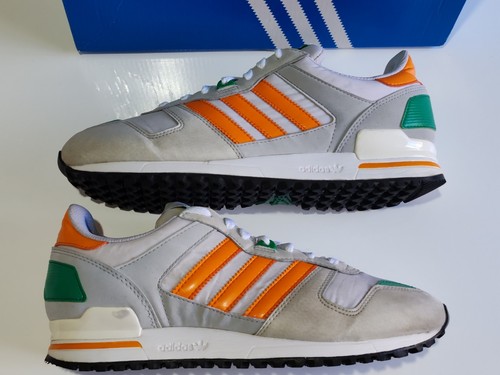 ADIDAS ZX 700 (D65285) BIANCO/ARANCIONE/VERDE/GRIGIO SCARPE DA GINNASTICA UOMO UK 8 EU 42 - Foto 7 di 16