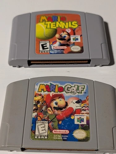 Nintendo 64 Games Mario Tennis and Mario Golf Tested Working Authentic N64