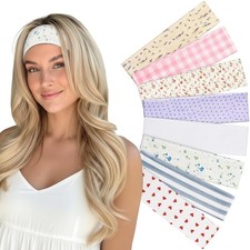 8 PCS Fashion Headbands Soft Fabric Hairbands Valentines Hair Styling Gift