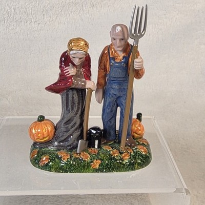 Department 56 Strangers Beware Snow Village Halloween ( ''American Gothic'' Like)