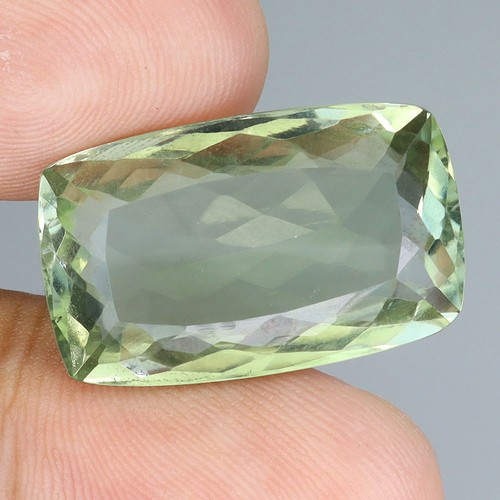 Antique Natural Top Rich Green Amethyst Brazil VVS 22.10ct 23.5x14.5mm Gemstone