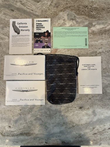 2020 CHRYSLER PACIFICA VOYAGER USER GUIDE OWNERS MANUAL 20 LX TOUR LIMITED