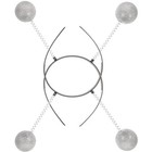  2 Pack Haarband Glitzer Karnevalsstirnband Kopfbedeckungszubehör