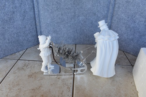 Department 56 BRING HOME THE TREE 4-teiliges Set 7790-9 Weiß Silber OVP - Bild 5 von 9
