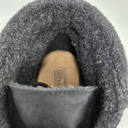 Stegmann Baden Black Leather Chukka Boots US 9 Womens Felt Lined Moc Toe Bootie - Picture 12 of 13