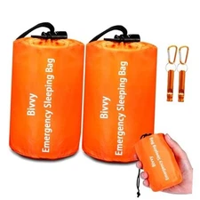 Emergency Sleeping Bag Survival Bag,  Portable Waterproof Thermal Bivy Sacks 
