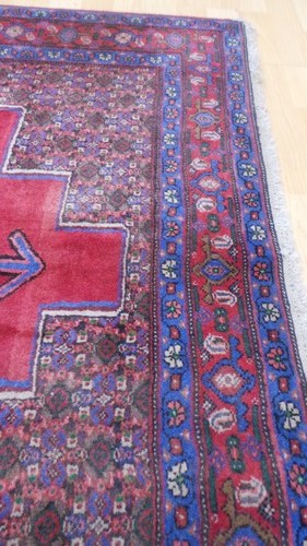 Persain Oriental Carpet Rug Hand Made Wool Vintage 5ft 2" x 4ft - Picture 17 of 19